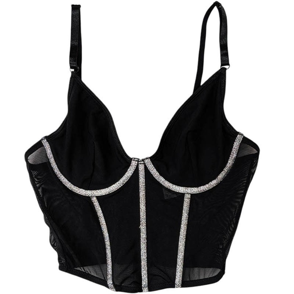 Spirit Bustier Corset Lace Womens M Black Whimsigoth Cosplay Y2K Fairy Grunge‎